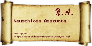 Neuschloss Asszunta névjegykártya